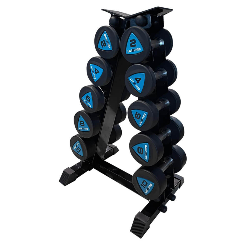 Urethane Round Dumbbells (2kg to 10kg) Set