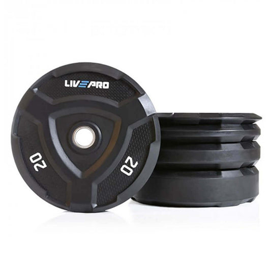 Livepro Rubber Bumper Plates - Sold As Pair (10 to 25kg)