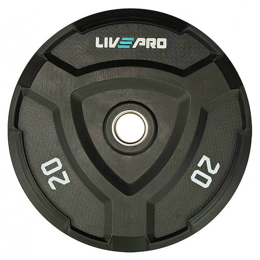 Livepro Rubber Bumper Plates 25kg - Sold As Pair