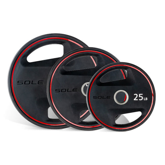 Sole Dual Grip Rubber Olympic Weight Plates Set - (2.5 To 45lbs)